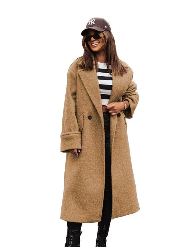 Loose Oversize Woolen Women Coat