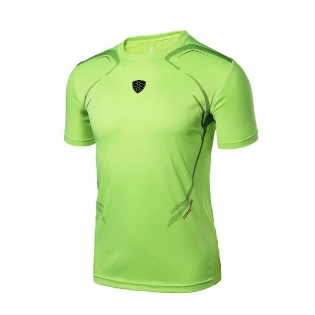 Man Sport Fitness Shirt T-shirt Running Breathable Quick-Drying Stretch Tops T-shirt Cool Gym Clothing