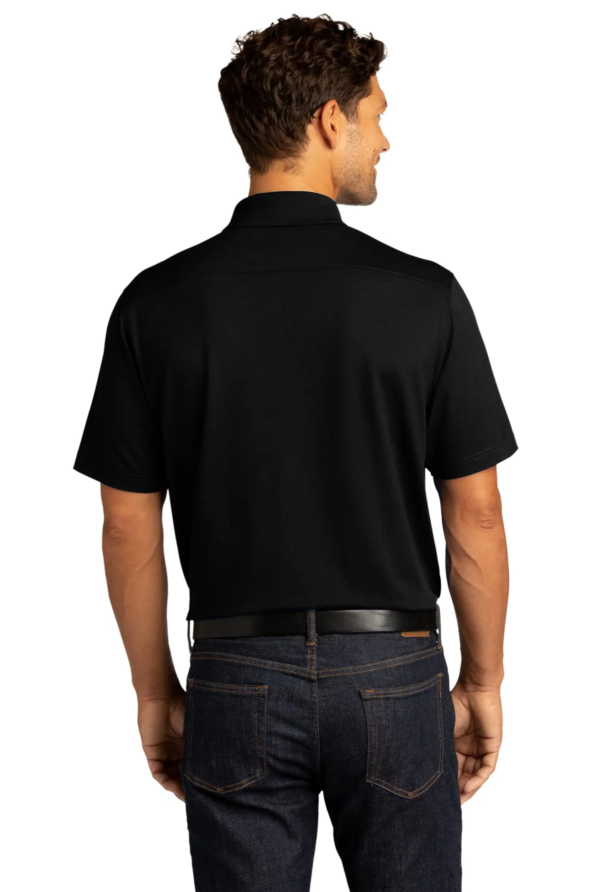 Men's Black Port Authority  City Stretch Polo