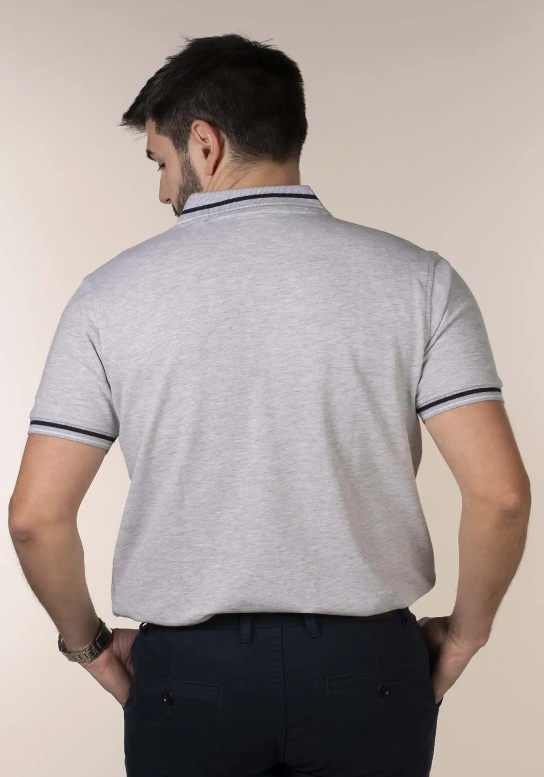 Mens Grey Polo Shirt