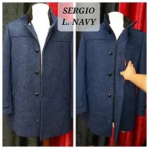 Mens Mattarazi Uomo Navy Sergio Jacket - Stylish Lightweight Fashion Outerwear for Men