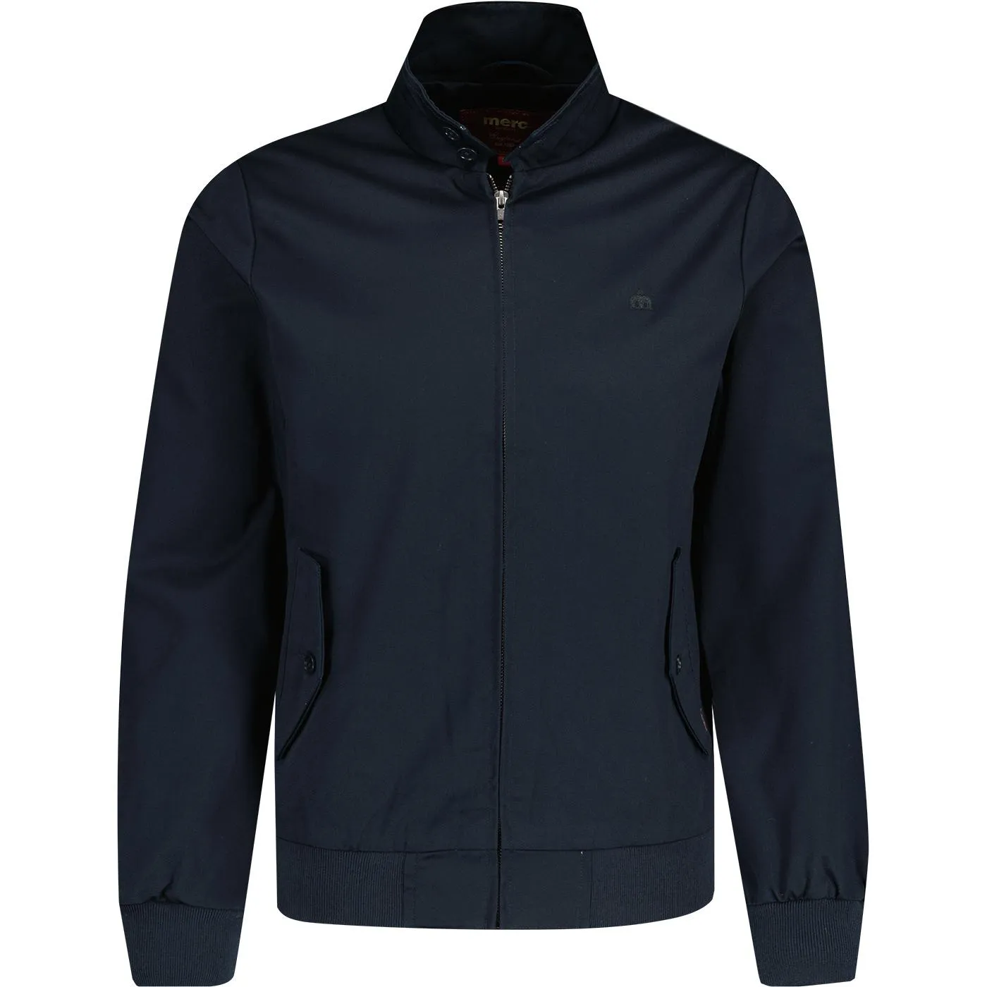 Merc London Harrington Jacket Navy Blue