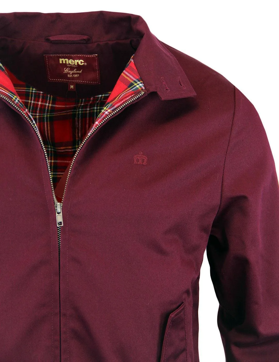 Merc London Harrington Jacket Wine