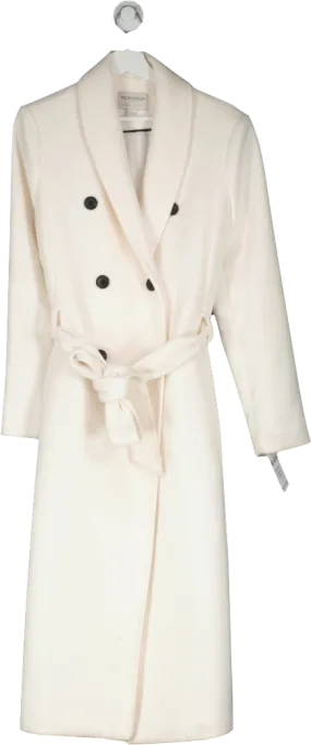 Monsoon Cream Soft Longline Trench Coat UK 14