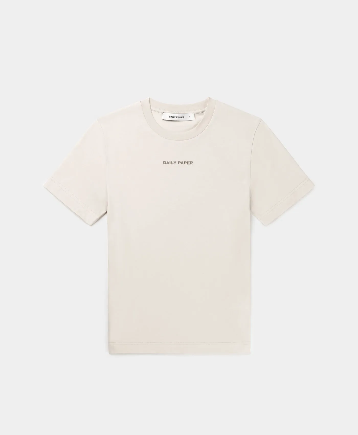 Moonstruck Beige Logotype Fitted T-Shirt