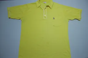 Munsingwear Grand Slam Penguin Vintage Yellow 80's Made In USA Golf Polo Shirt