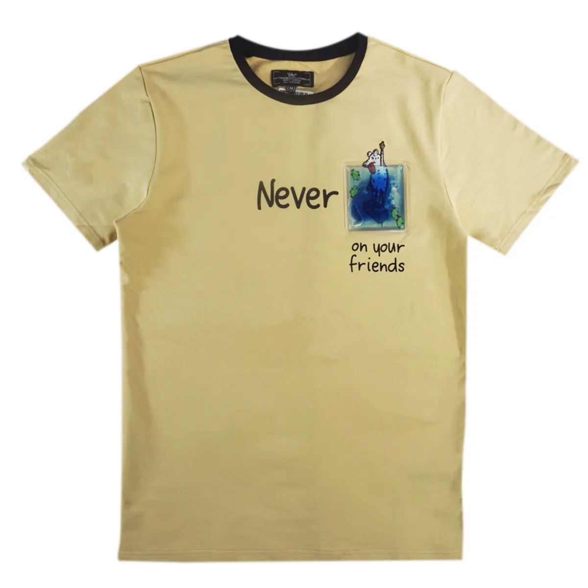 Never Rat Swim With The Fishes Pocket Tee (Chardonnay Khaki) /D17