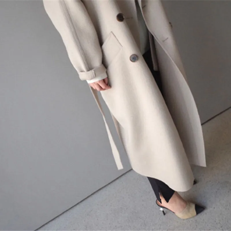 New Autumn Winter Women Woolen Coat Large Size Loose Woolen Coats