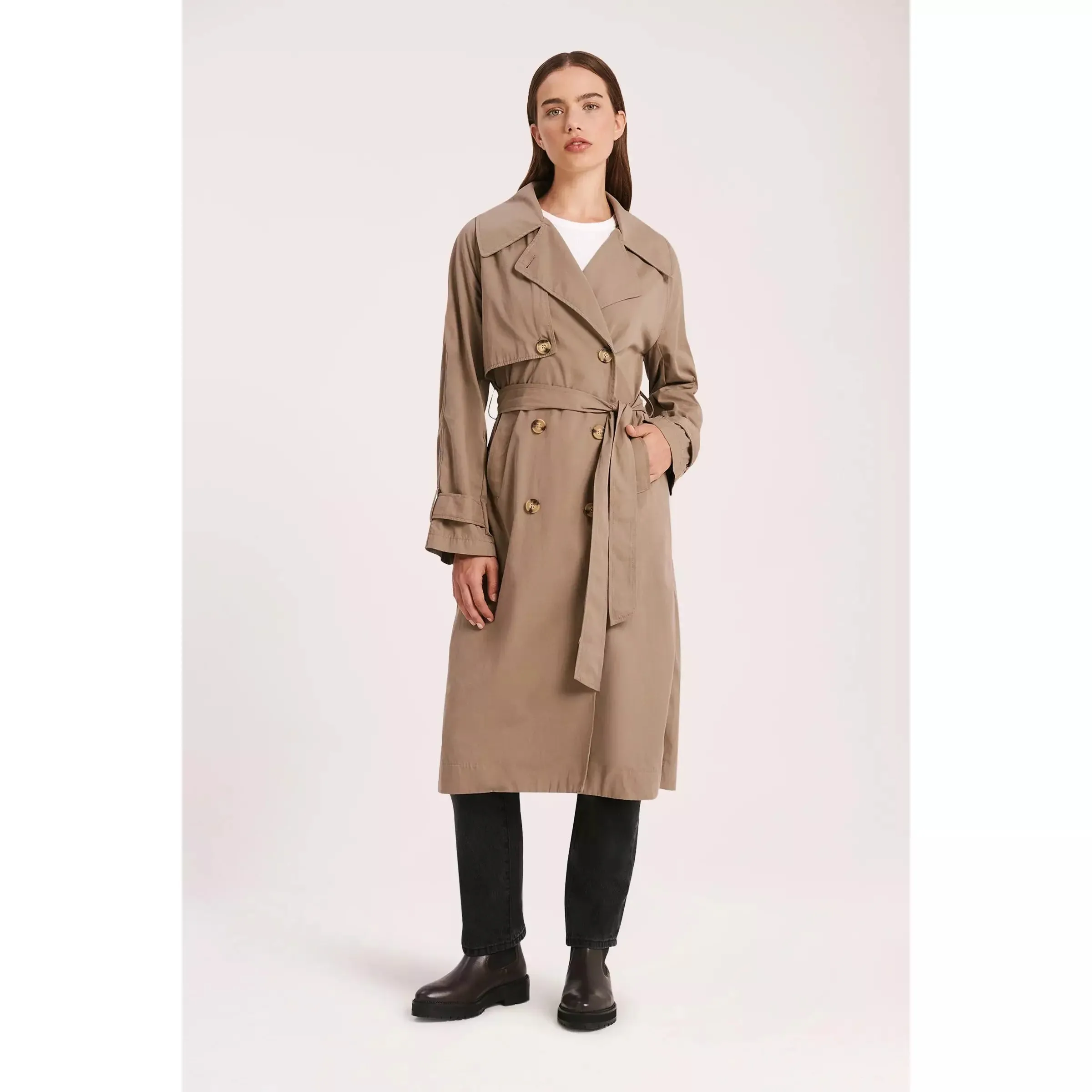 Nude Lucy Orb Odyssey Trench Coat | Smoke