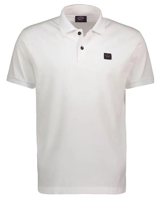 Paul & Shark Short Sleeve Badge Polo Shirt White