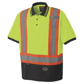 Pioneer Men's Hi-Vis Short Sleeve Polo Work Shirt 6987 - Yellow