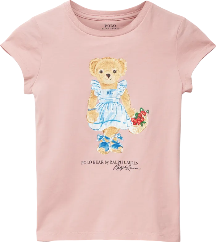 Polo Ralph Lauren Pink Polo Bear Motif T-shirt BNWT 6 Years