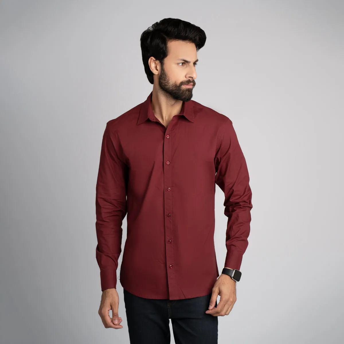 Poplin Plain Regular Shirt - HSSM3230001