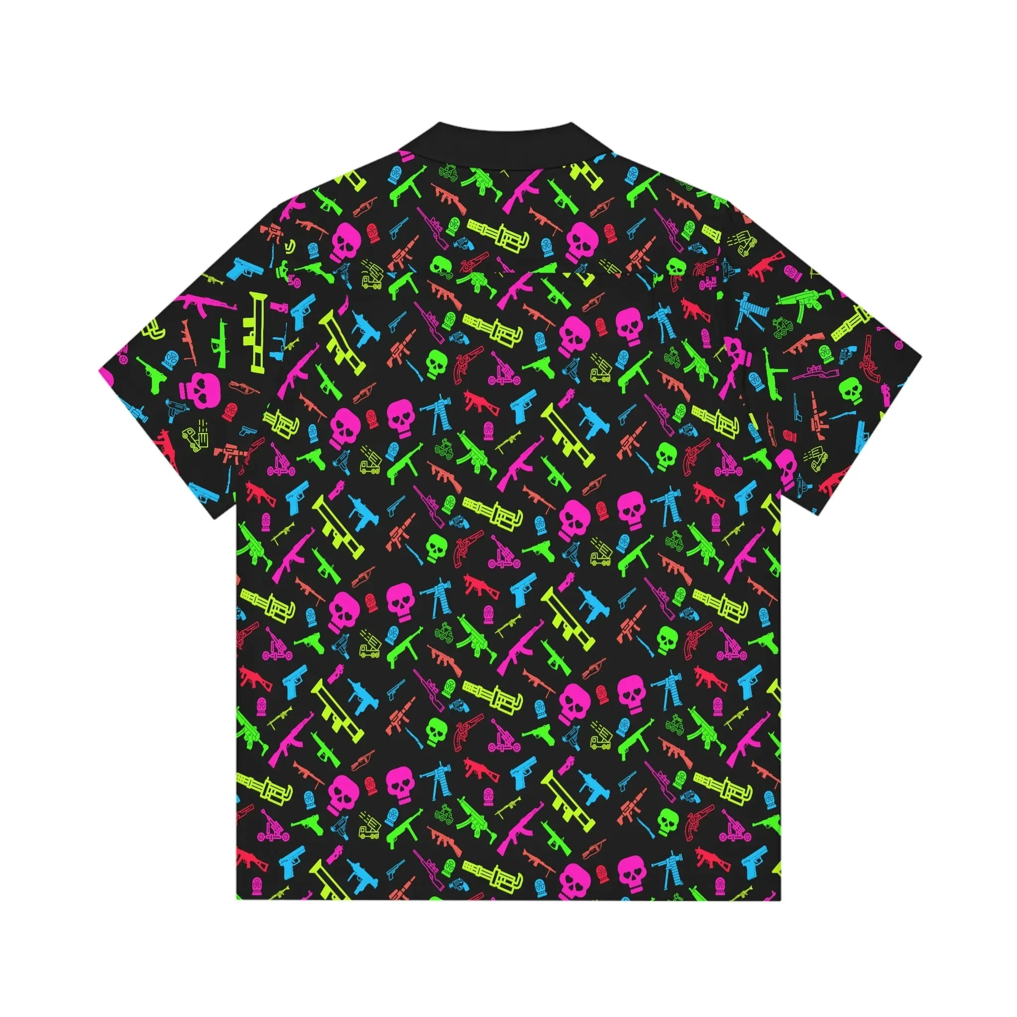 "Aloha to Arms" - Retro Neon Firearms Hawaiian Shirt