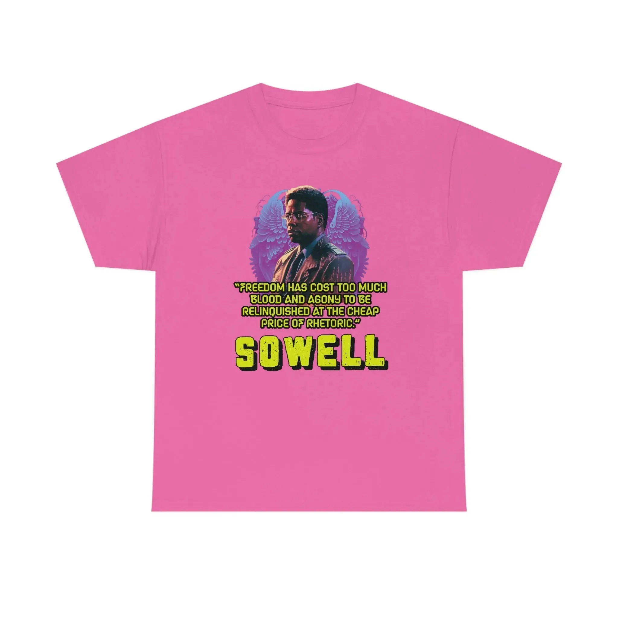 "Blood of Freedom" Thomas Sowell Synthwave T-shirt