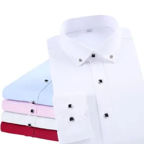 Refined Gentleman Men Dress Shirt