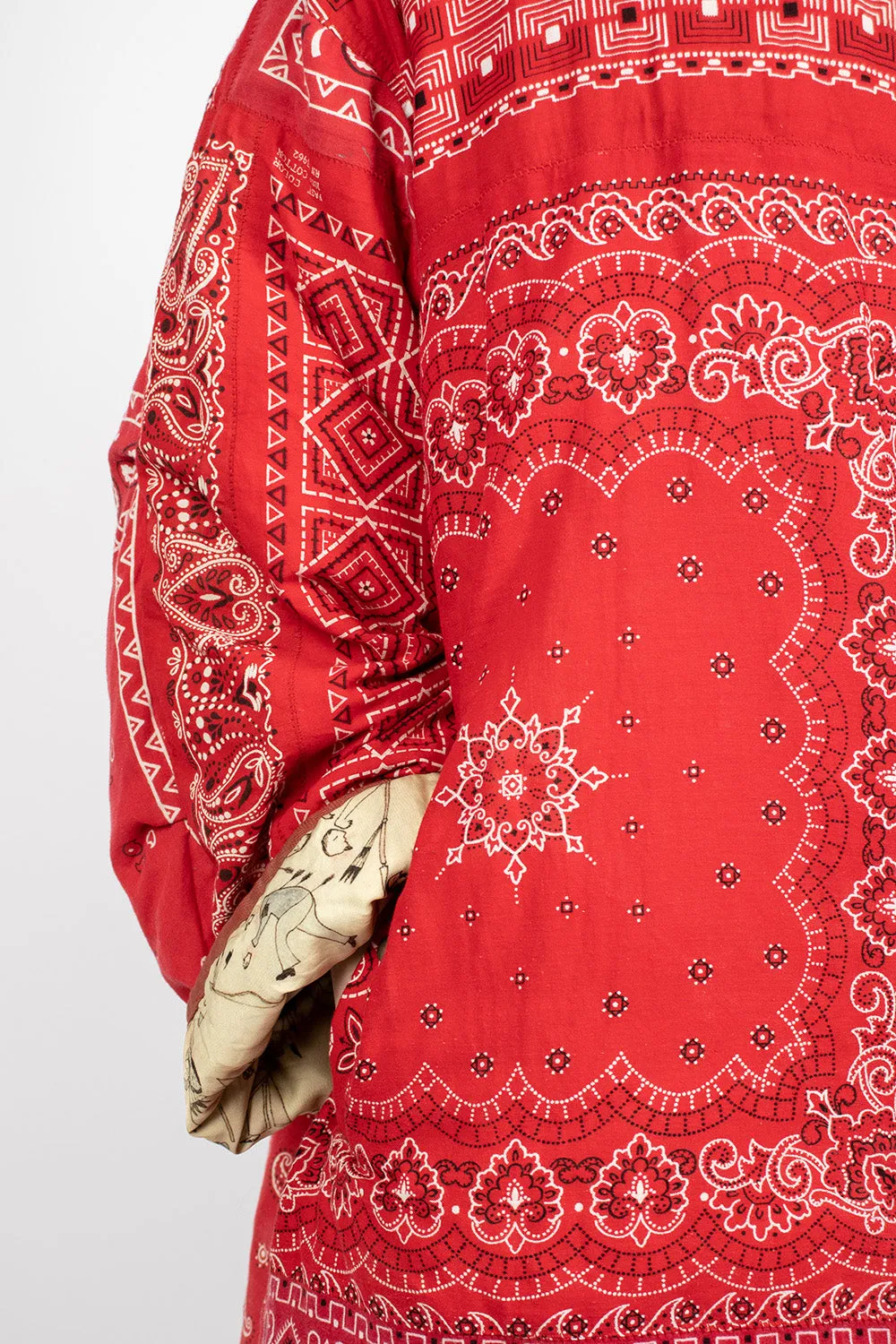 Reversible Liner Coat Bandana Red