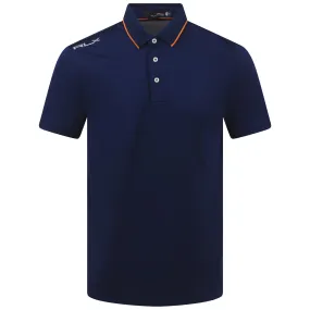 RLX Performance Pique Polo French Navy/Lifeboat Orange - SS23