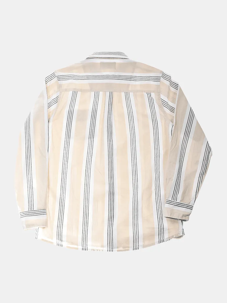 Rollas Men At Work Stripe Shirt - Natural