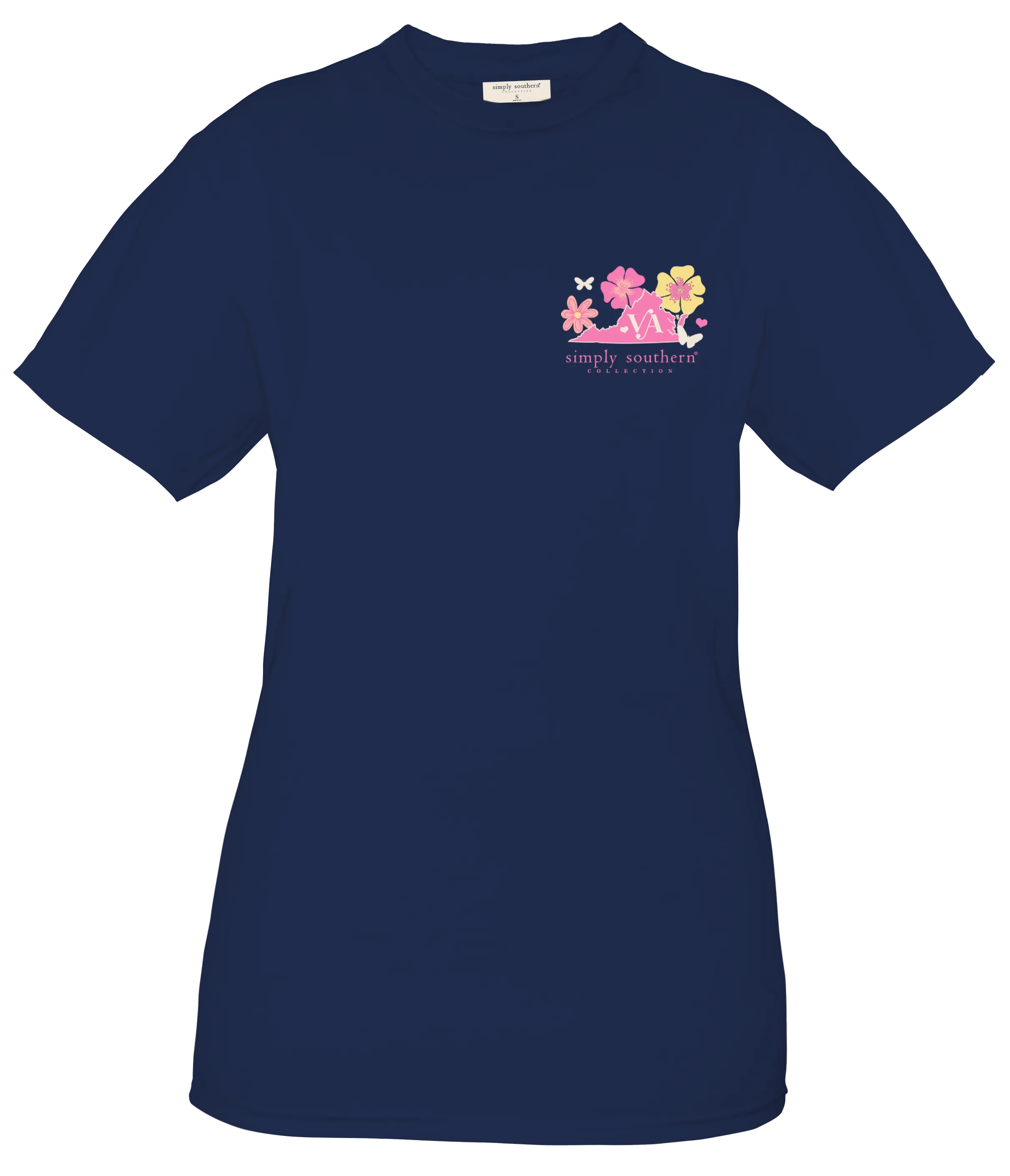 Simply Southern 'My Heart Belongs to Virginia' Floral State Tee