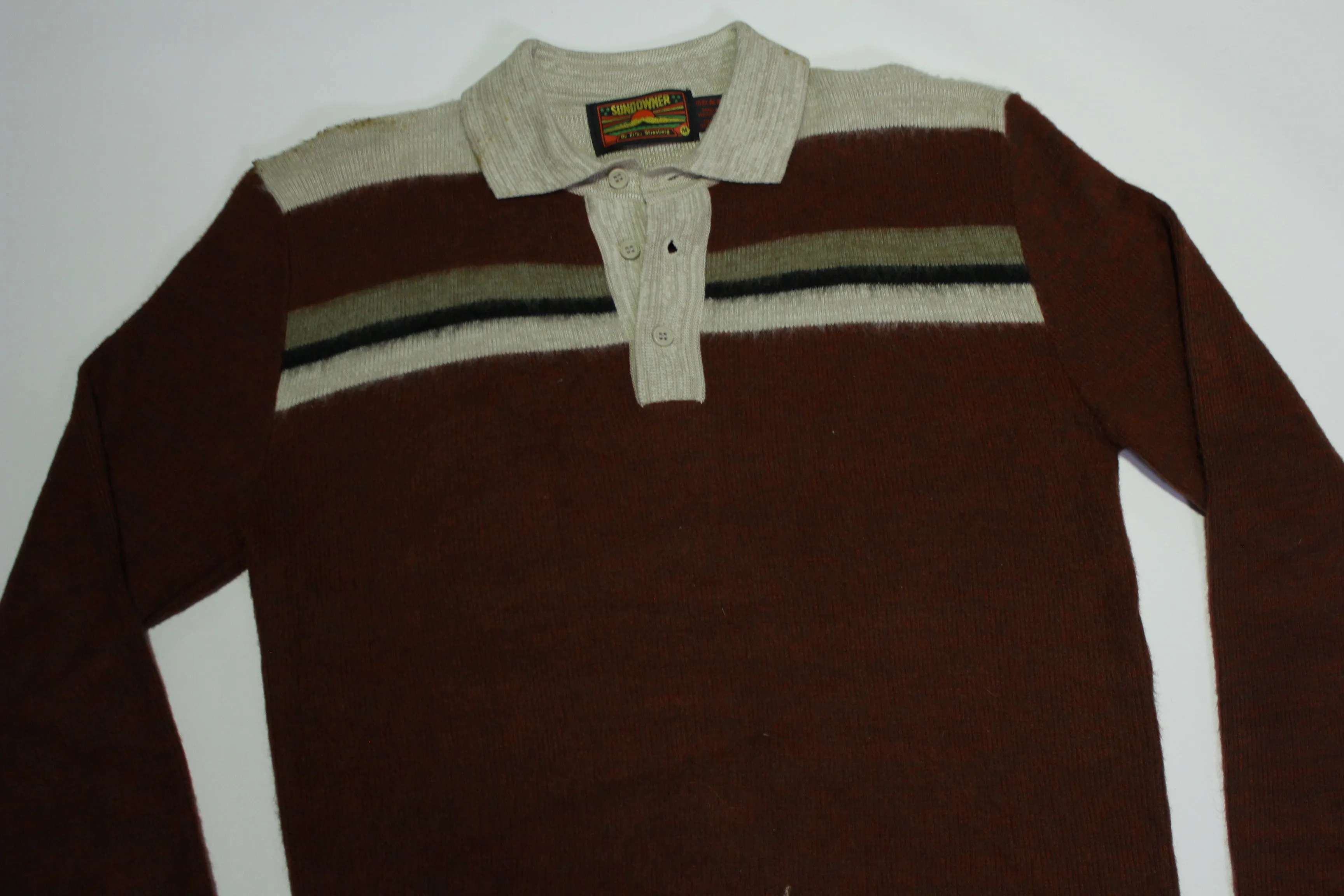 Sundowner Erika Strasberg Vintage 80's Striped Polo Sweater