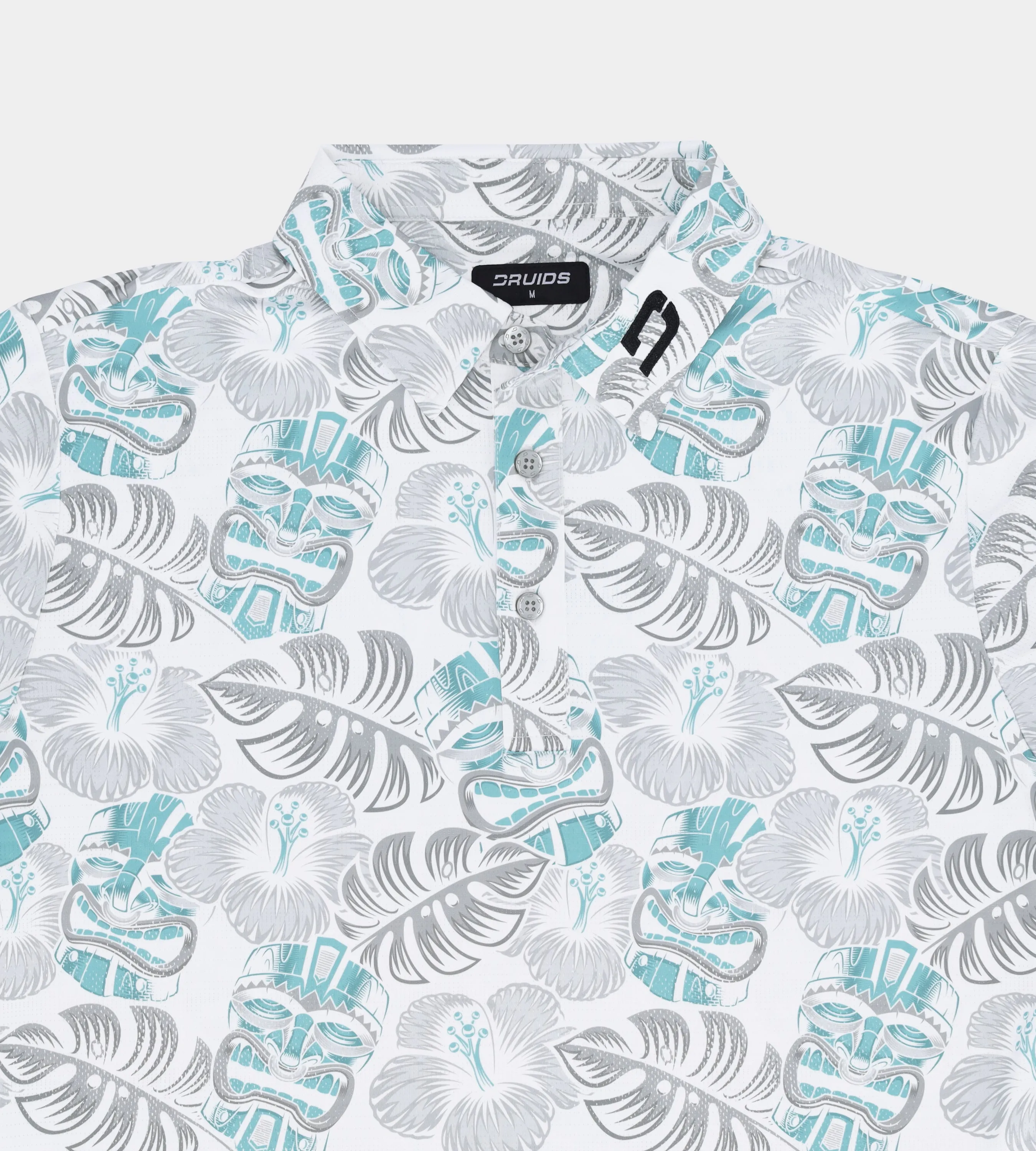 TIKI POLO - WHITE / TEAL