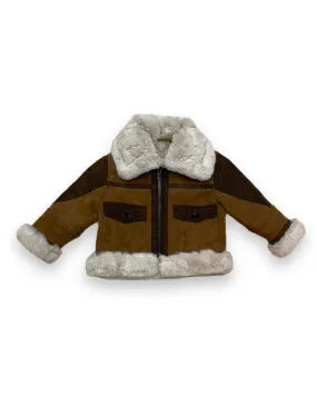 Toddler’s Fur Collar Bomber Jacket