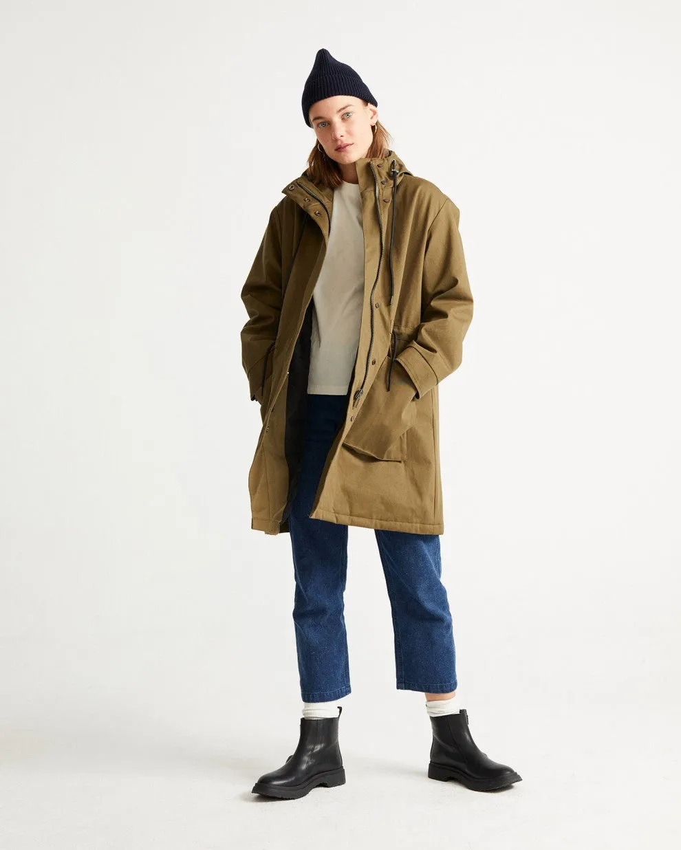 Trash Pepa Coat In Olive Green L-XL