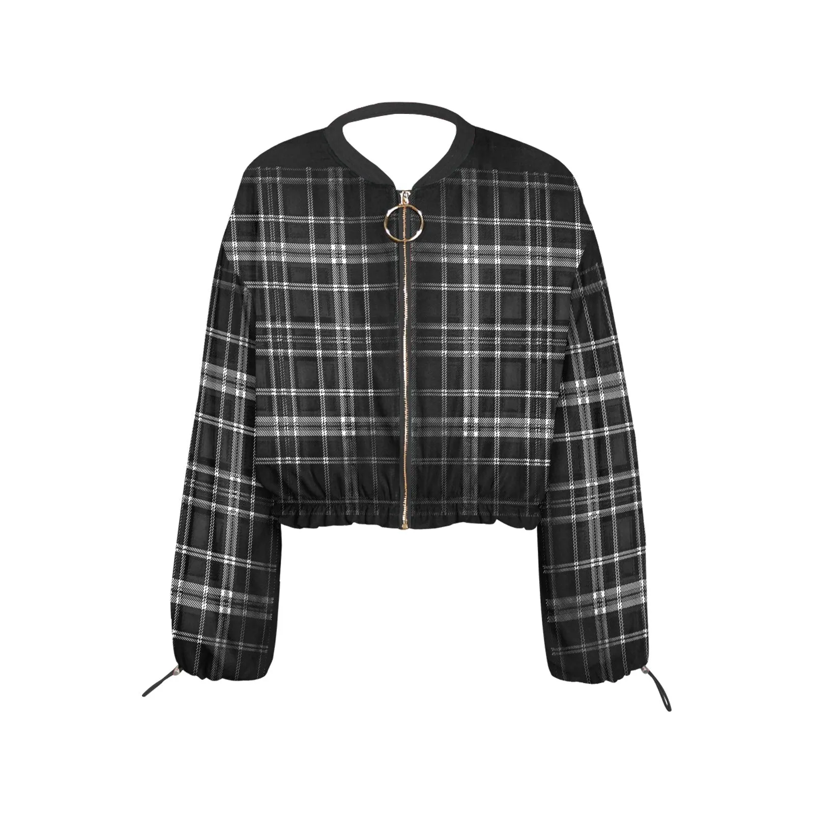 TRP Twisted Patterns 06: Digital Plaid 01-06A Designer Cropped Chiffon Jacket