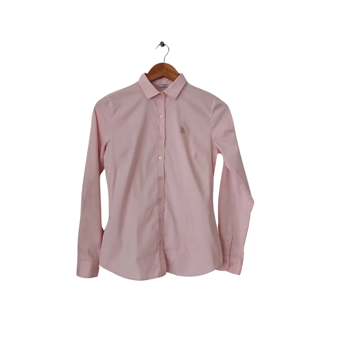 U.S Polo Association Pink Collared Shirt | Gently Used |