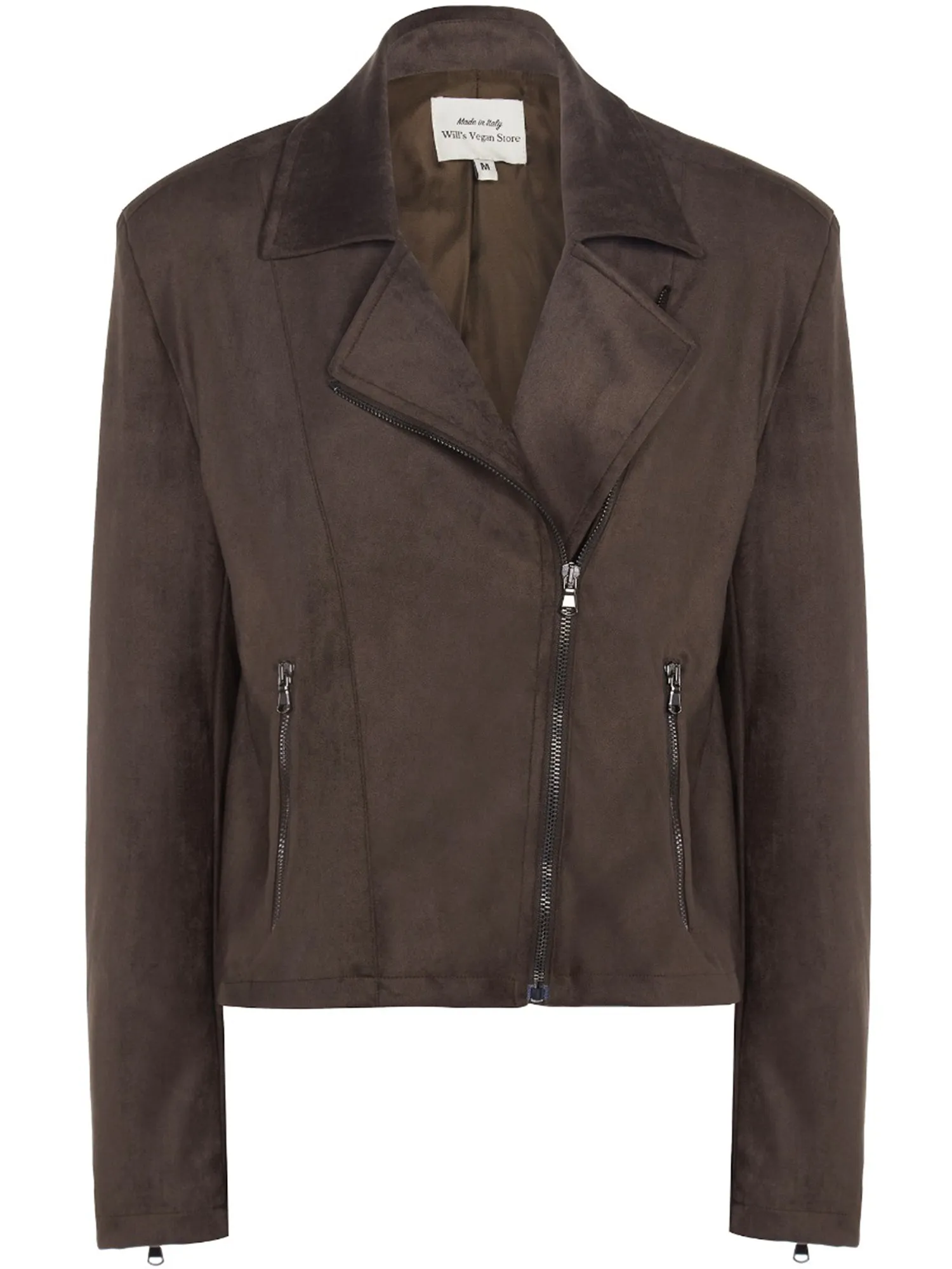 Vegan Suede Biker Jacket