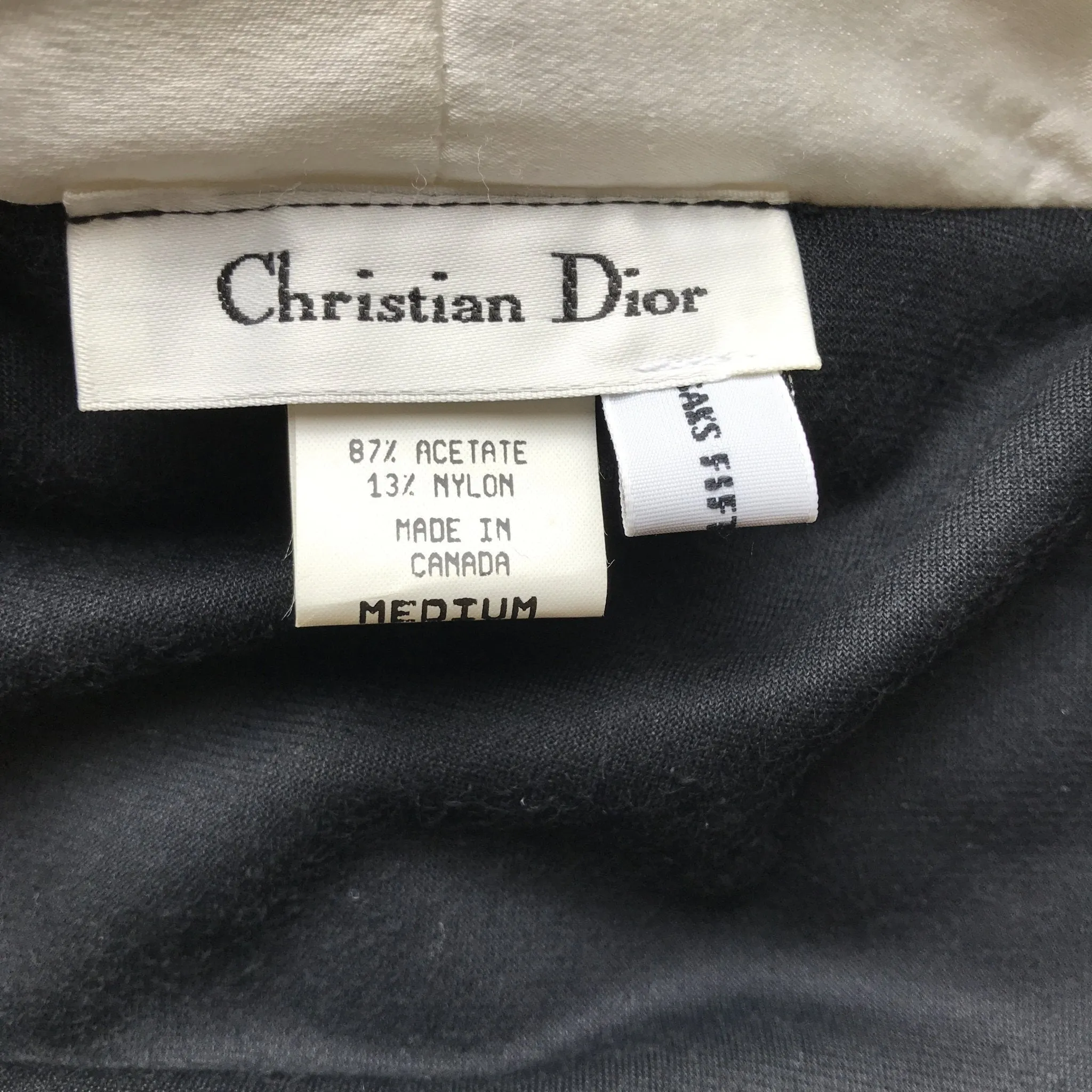 Vintage Black Velvet Coat with Cream Silk Lining by Christian Dior. Upcycled Vintage Clothing.