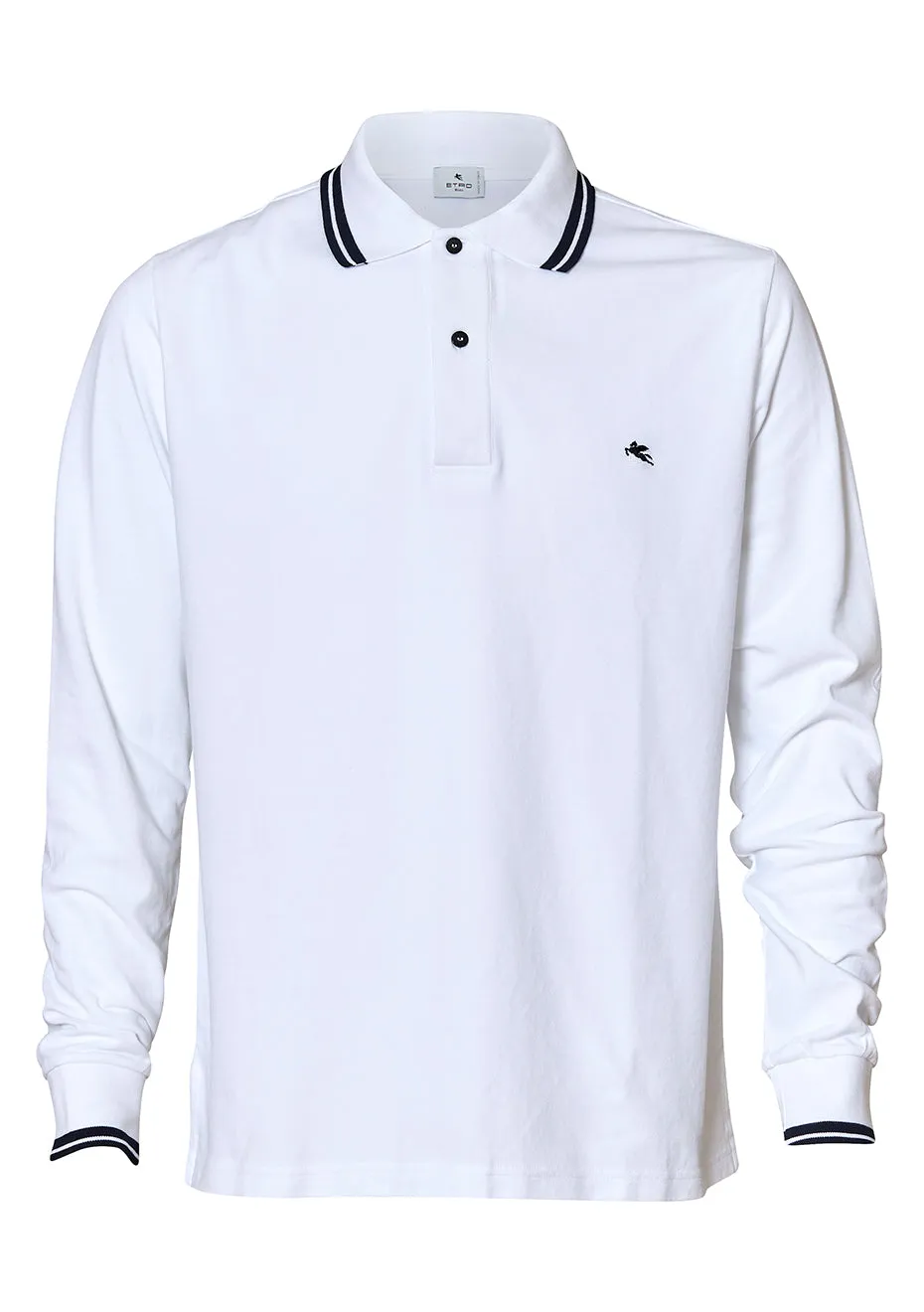 White Jersey Polo