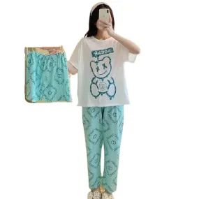 Women Homewear Pajama Sets for Women T Shirt Pajama Set Nightwear Ladies Loungewear