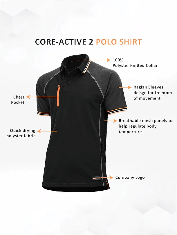 WrightFits Core-Active 2-Tone Men Work Polo T Shirt